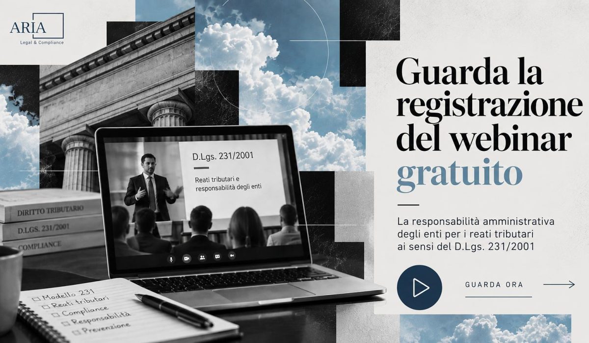 ARIA Registrazione webinar - La responsabilità amministrativa 1600px